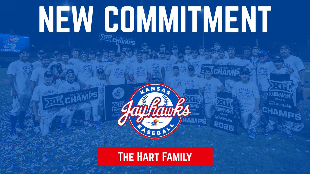 KUDevelopment's tweet photo. Another day, another Jayhawk stepping up for Kansas Baseball. ⚾️

Thank you to The Hart Family for investing in the future of our student-athletes and supporting this historic season.

Be part of the momentum: https://t.co/FK0CY5lMCh

#RockChalk https://t.co/w94djTsBqs