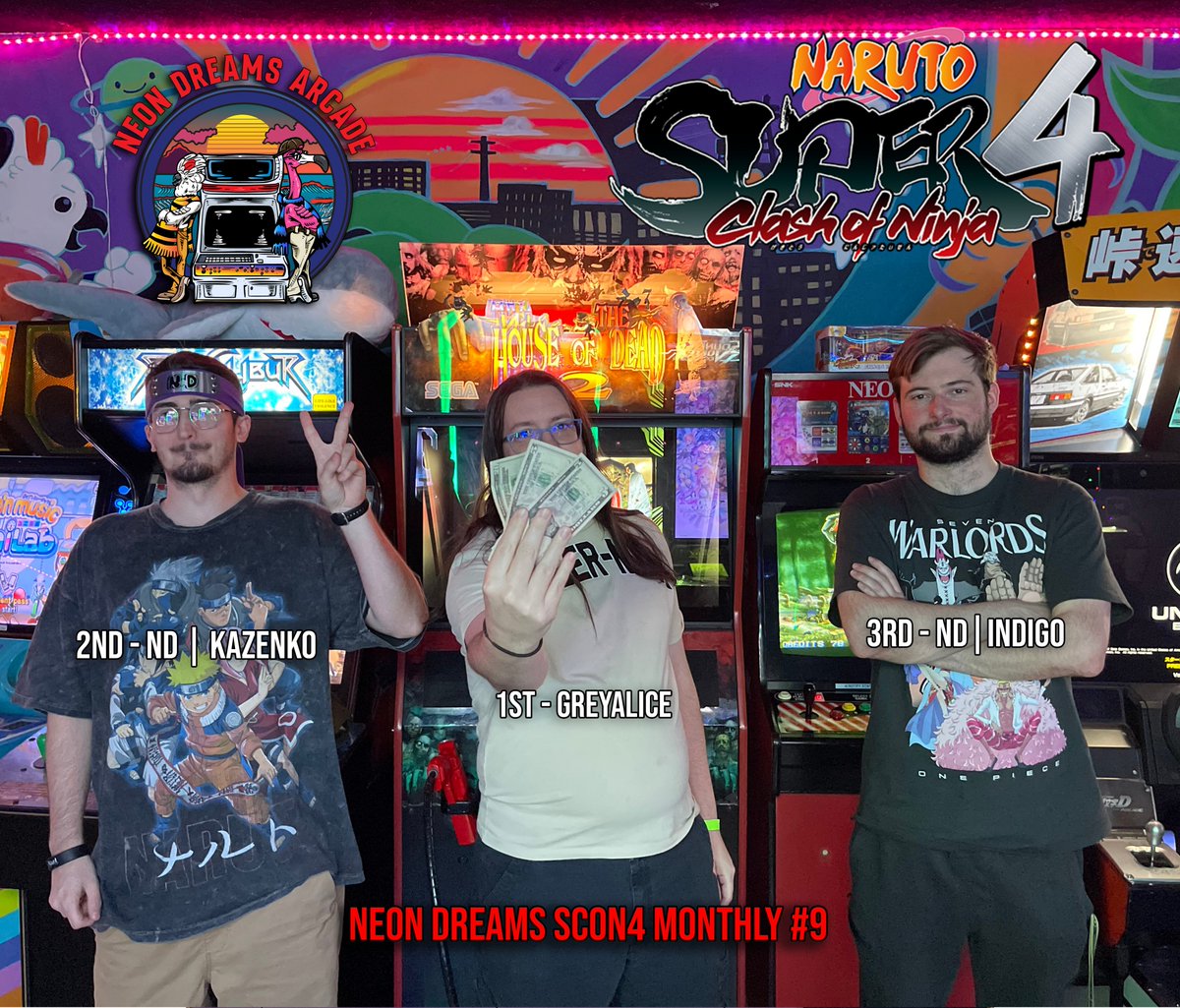 neondreamscafe's tweet photo. Results from Neon Dreams Naruto: SCON4 #9!
🥇 GreyAlice
🥈 @Kazenko2 
🥉 @Indigo_ND 
🏅 ND|Dekdek
5th TrickyMister / ND|Aqualicy
7th Kenshi-Leo / Pugs https://t.co/ZlU8Ptr7Rg