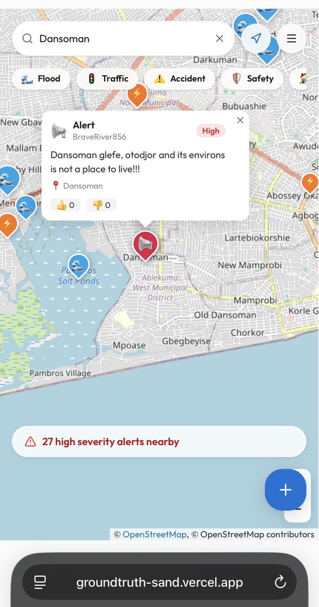 yaw__mensah's tweet photo. I built a community-powered intelligence app that helps you know what’s happening around you. Flooded roads? heavy traffic? troksi dey station? safe areas to rent? get answers from people already there.
This is an MVP, Your feedbacks are highly welcome

https://t.co/tkMaHlUZ4t https://t.co/A6PMH4Blq0