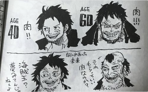 lucasunny_'s tweet photo. @jairomsb Na lógica de OP tem sentido. O Oda costuma desenhar duas linhas no tempo no mangá: Uma onde tudo deu certo ( o personagem envelhece bem/bonitão) e outra linha do tempo onde tudo deu errado (personagem envelhece mal/feio). 
Como o sonho da Linlin não deu certo, ela envelheceu mal https://t.co/75ymqz0yYH