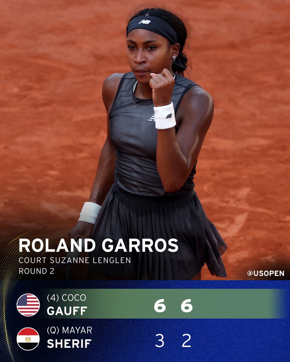 usopen's tweet photo. Calm, cool, Coco! https://t.co/CmzfcY6MVS