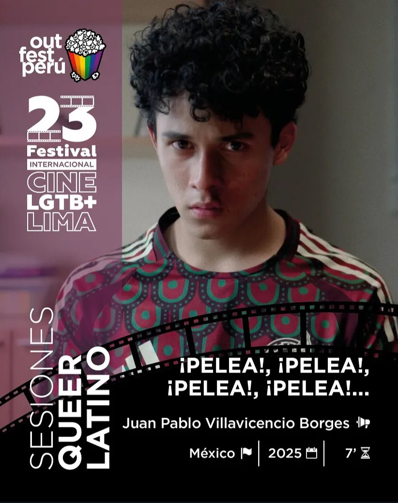 cineStudio_'s tweet photo. “¡Pelea!, ¡Pelea!, ¡Pelea!, ¡Pelea!…”
Selección oficial de la 23ra edición del Festival Internacional de Cine LGTB+ OutfestPerú @OutfestPeru del 9 al 20 de junio 2026 en Lima, Perú. https://t.co/6l65ldbR0R