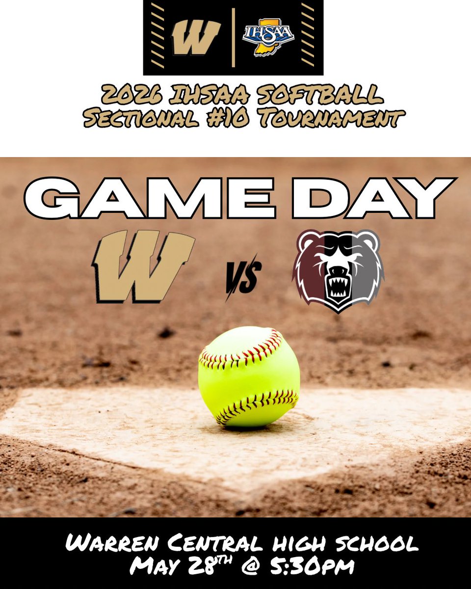 WarriorNation_1's tweet photo. It’s a beautiful ☀️ day for some Sectional Softball 🥎 here on the Eastside!

Semi-Final #2 features the Warren Central Warriors and the Lawrence Central Bears!

📍Warren Central
⏰5:30pm
🎟️: https://t.co/7gpigIaHAb

Best of luck to both teams!!
@warrencentralSB @LCHSAthletics https://t.co/PuCGBxW75z