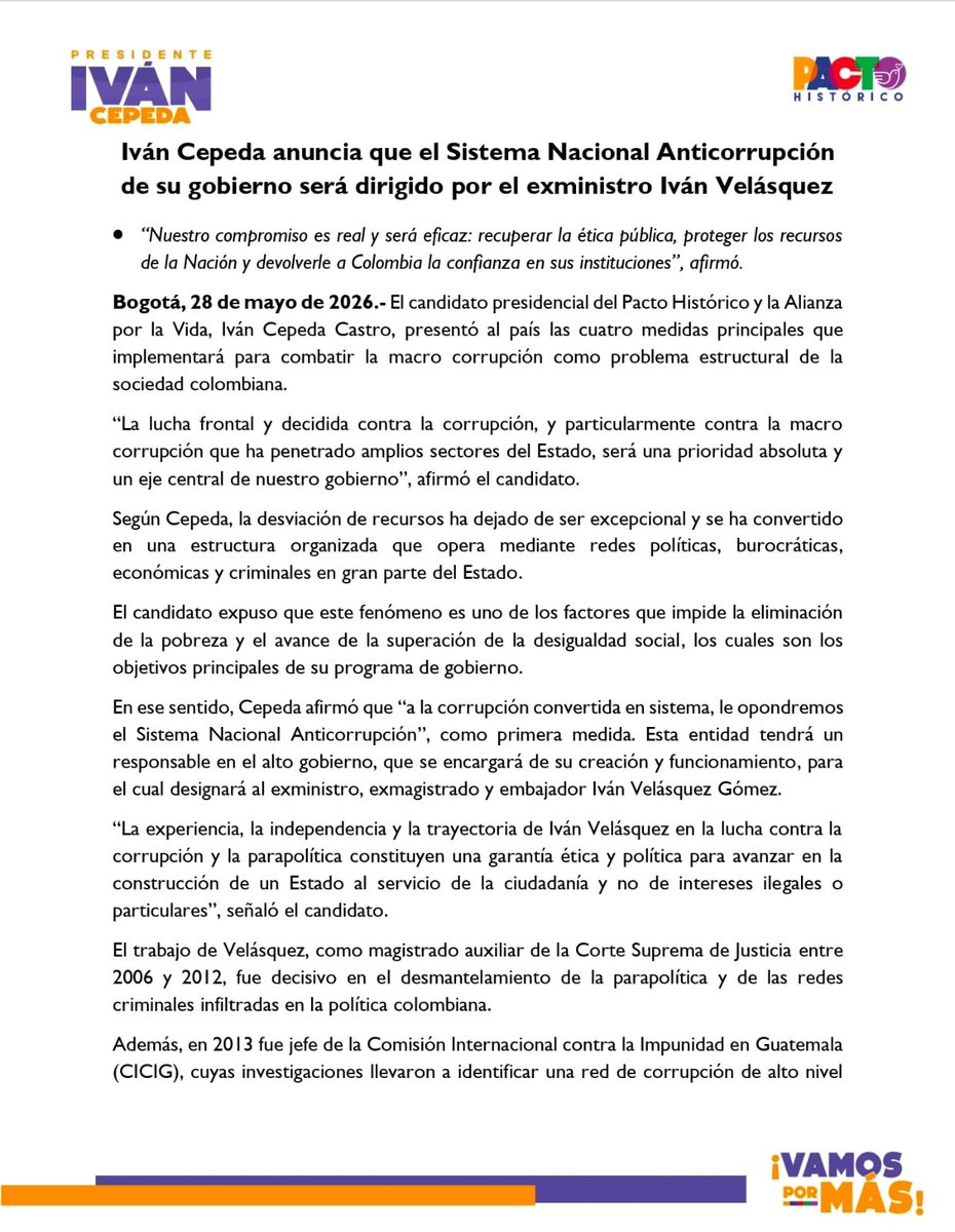 Iván Cepeda Castro tweet media