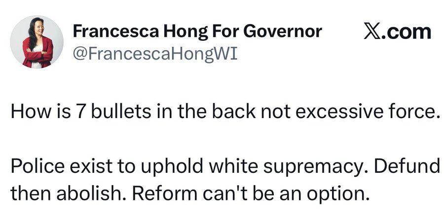 JerryPonioWI's tweet photo. Wisconsin Governor Race Update:

Frontrunner Francesca Hong is actively running against...Francesca Hong. https://t.co/KfQuz9H6Ey