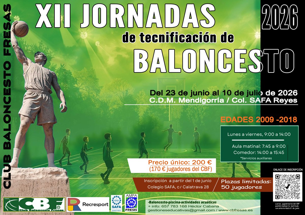 CBFresas's tweet photo. CB FRESAS: XII JORNADAS DE TECNIFICACIÓN 2026 https://t.co/j6AYD1UAU3 https://t.co/EicpOXPNmX