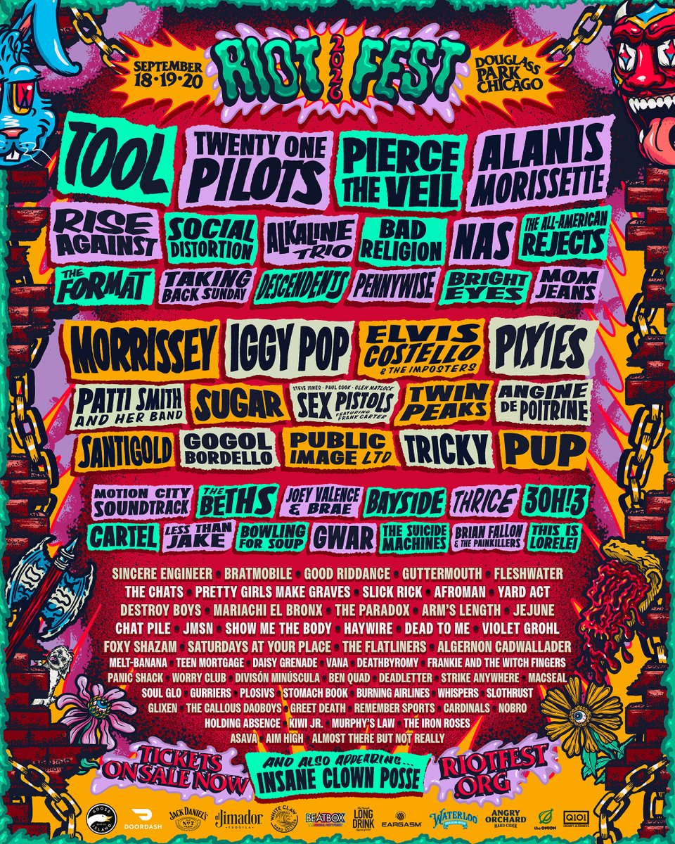 Easybarchicago's tweet photo. The @riot_fest lineup is officially out, and we're so excited to partner with them to give away one pair of 3-day passes! Check out the lineup and be sure to stay tuned for more information on our giveaway.

#RiotFest #4EG #EasyBar https://t.co/texWOPFY6m