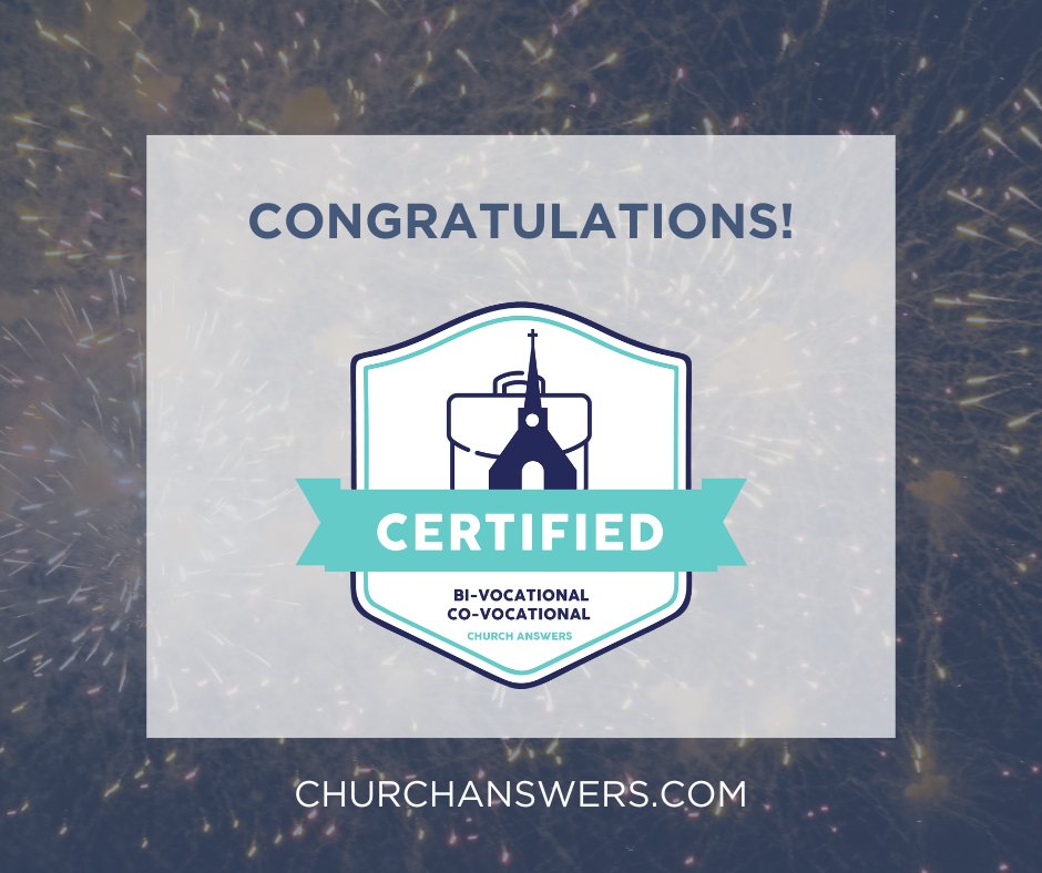 ChurchAnswers's tweet photo. Congratulations to Jonathan Haseley for becoming a certified bi-vocational and co-vocational pastor! https://t.co/henrprGKgG