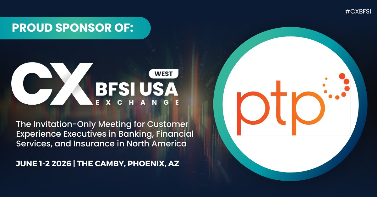PTPCX's tweet photo. At the CX Exchange for BFSI, PTP is hosting an interactive Champagne Roundtable: Achieving GOAT CX: A Choose-Your-Own Roundtable Experience 

Join us for a candid, high-value conversation on what’s working—and what’s next. https://t.co/6ObBv6kn2N