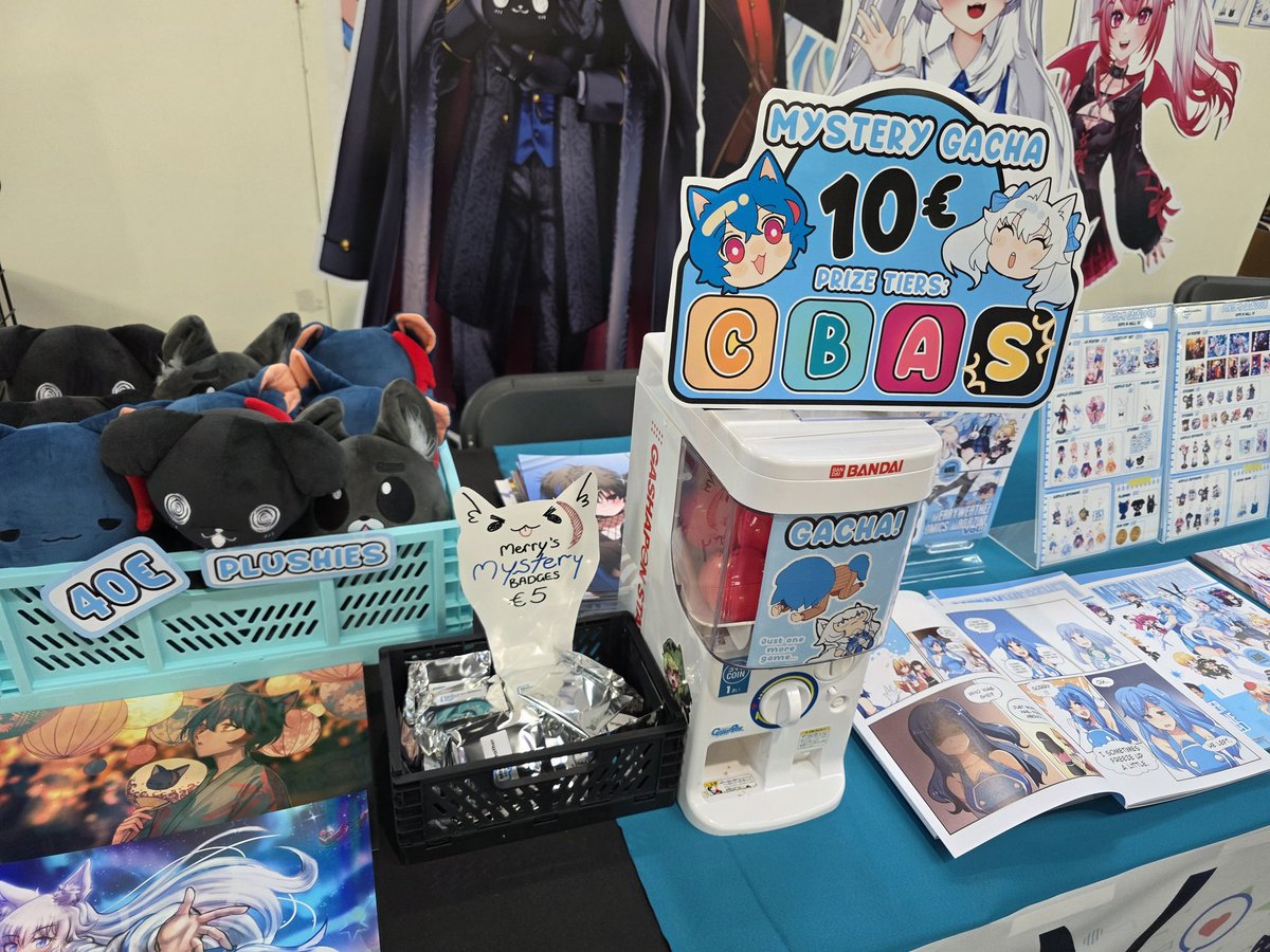 Merrydawg's tweet photo. Our booth is ready for tomorrow!!!
🐶❤️🐺💙🦇🩸 #Dokomi2026 https://t.co/ojpRQRzL7T