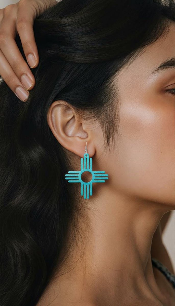 valroseshowers's tweet photo. Turquoise Zia Sun Earrings: Hand-Painted Southwestern Jewelry https://t.co/YAoPQFrjDW #EtsyShop #NewMexico #SantaFe #EtsySeller #TurquoiseBlue https://t.co/id2ATkEUu9
