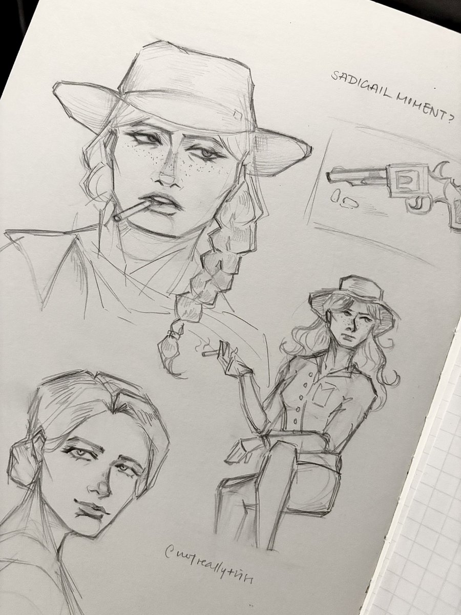 notreallytriss's tweet photo. mostly sadie sketches🌼 #rdr2 https://t.co/WteO12USfC
