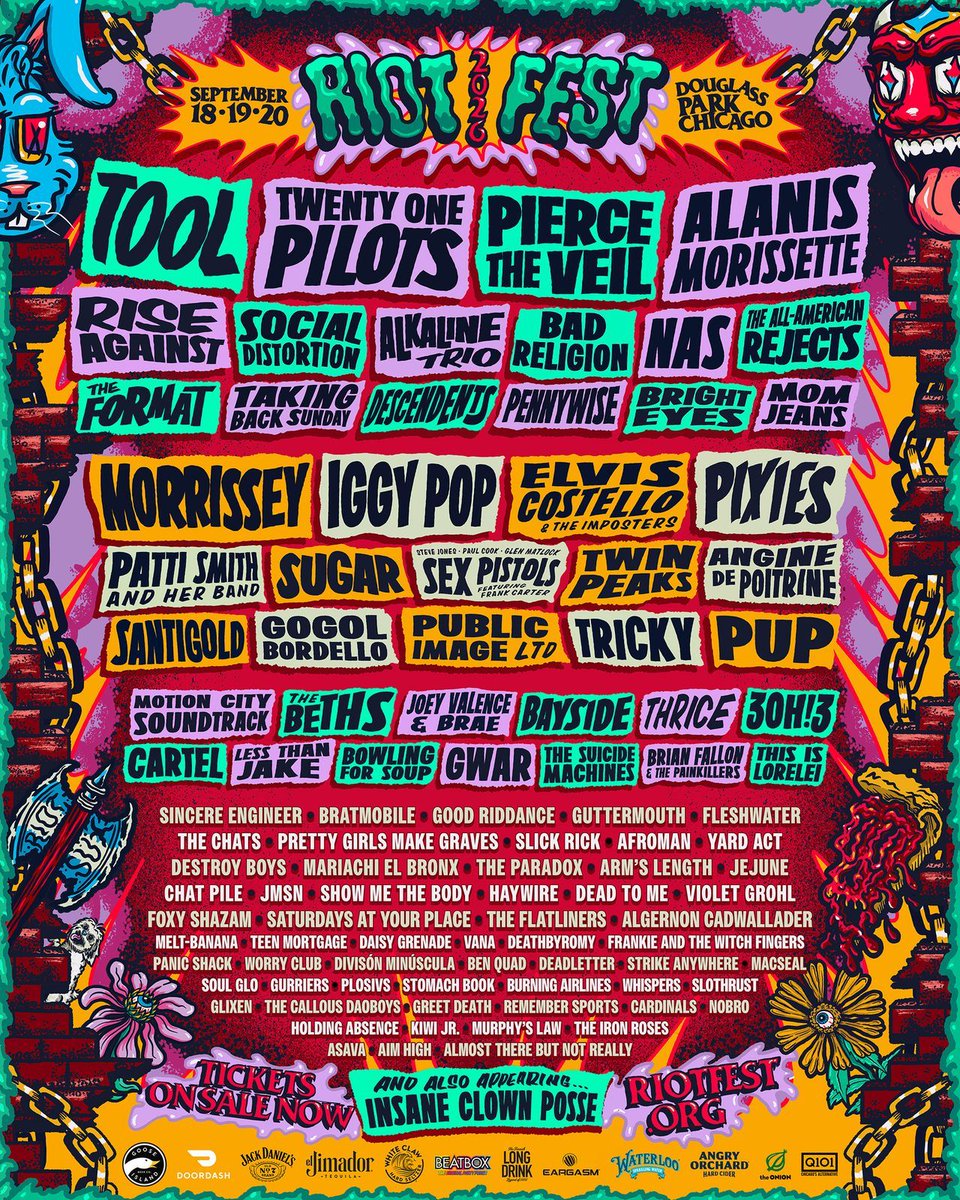 CHIRPRadio's tweet photo. The Riot Fest 2026 Lineup is here!
September 18-20. Douglass Park. Chicago, IL.
Tickets on sale now at https://t.co/oxaJzBaErU

We’re giving away a pair of 3-Day GA tickets to the festival. Here’s how to enter: 
- Retweet
- Follow @riotfest
- Enter here: https://t.co/A2rb7F6lfW https://t.co/OpKh1lUYMz
