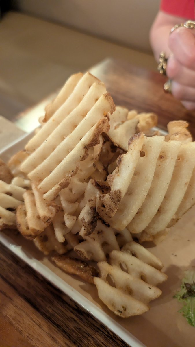RushMornings's tweet photo. Damn it! Waffle fries. https://t.co/S6WQqzjk0E