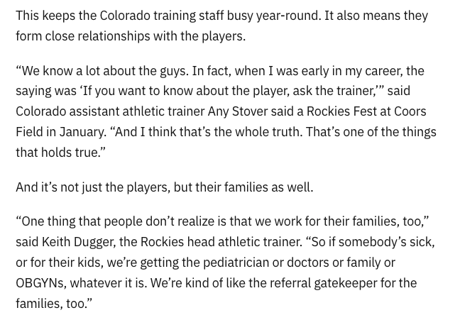 PBATS's tweet photo. Interesting insight from the @Rockies athletic training staff, as told by the team at @PurpleRow. 

Read more here: https://t.co/ul6jr172nR https://t.co/mDP8bB1PLM