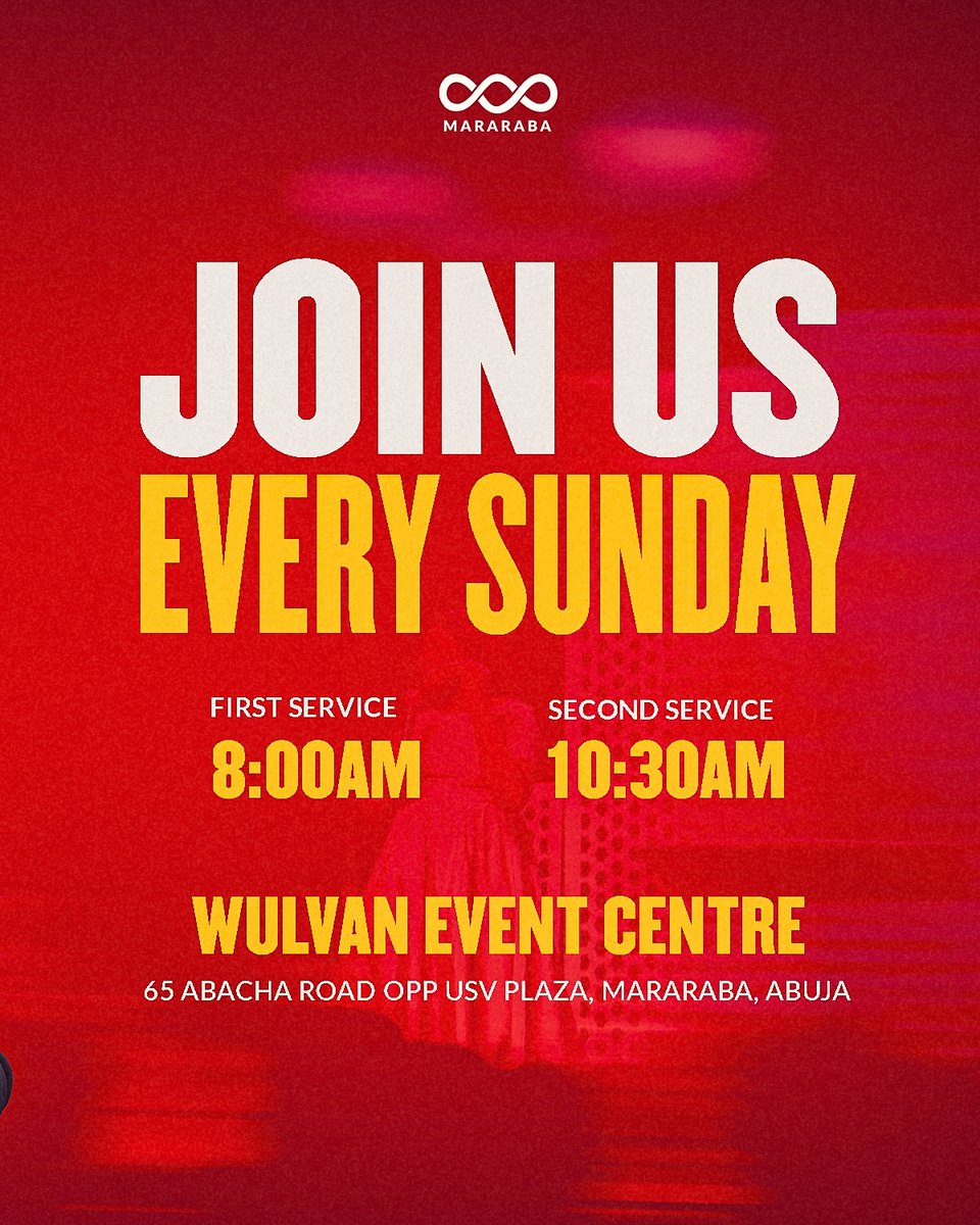 CCI_Mararaba's tweet photo. So make it a date with us every Sunday at Wulvan Event Center (opposite USV Plaza, Mararaba)
⏰8am and 10:30am

#CCIGlobal #CCIAbuja
#CCIMararaba #Ebenezer https://t.co/b2palZX8w0