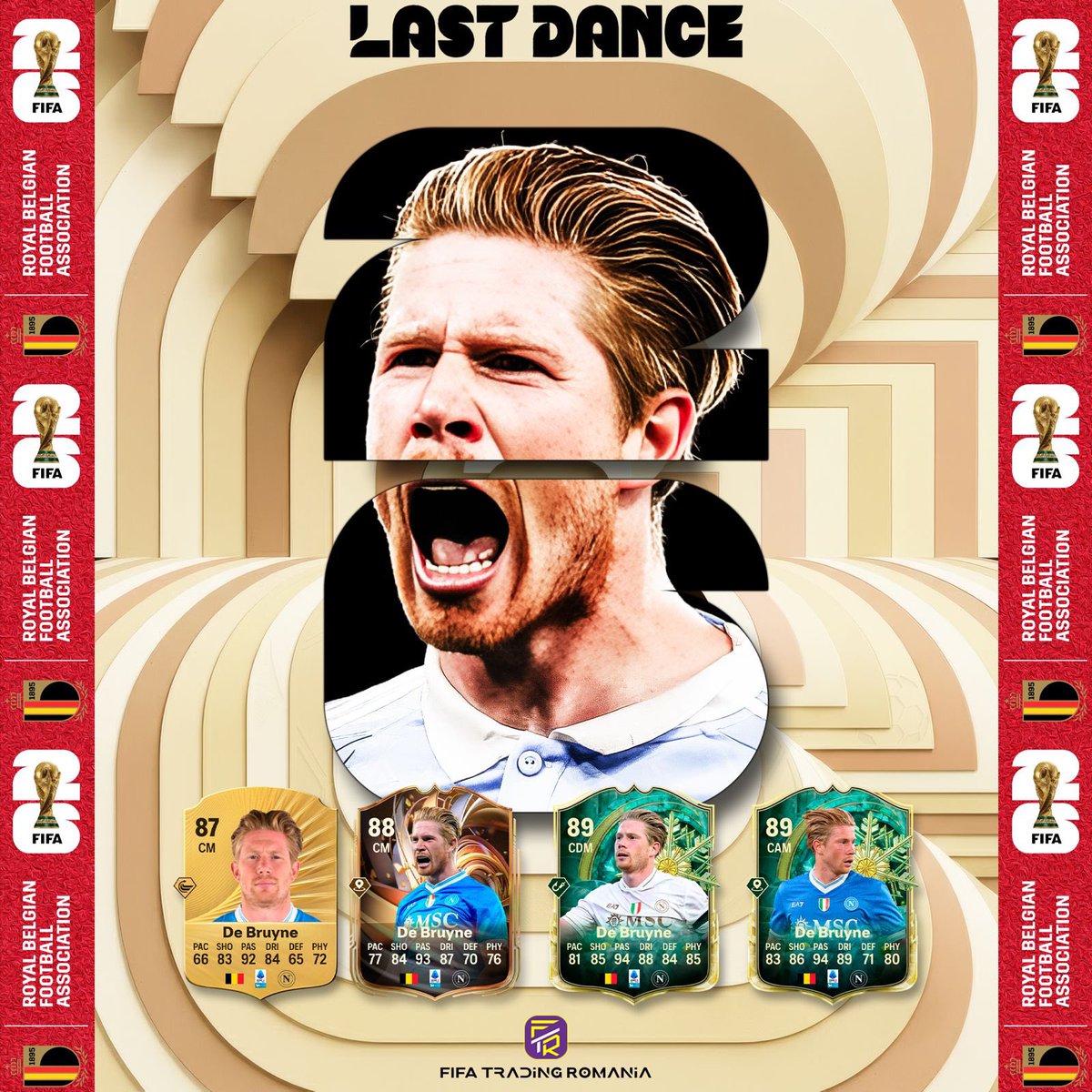 fifa_romania's tweet photo. LAST DANCE. 🎬
One final World Cup.
One final masterpiece from Kevin De Bruyne. 🇧🇪✨ https://t.co/7yVT1WnqZZ