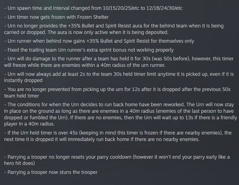 Sage_VALE_'s tweet photo. Another deadlock update was pushed more urn changes https://t.co/KbjGuYoztG