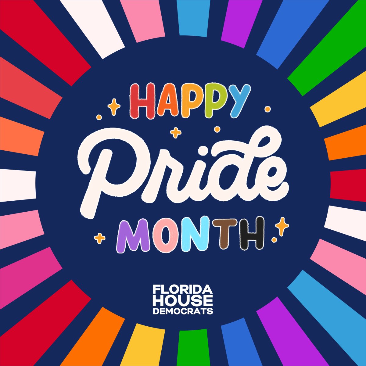 FLHouseDems's tweet photo. Happy Pride Month from the Florida House Democrats! 🏳️‍🌈💖 https://t.co/c2BZWl9vr9