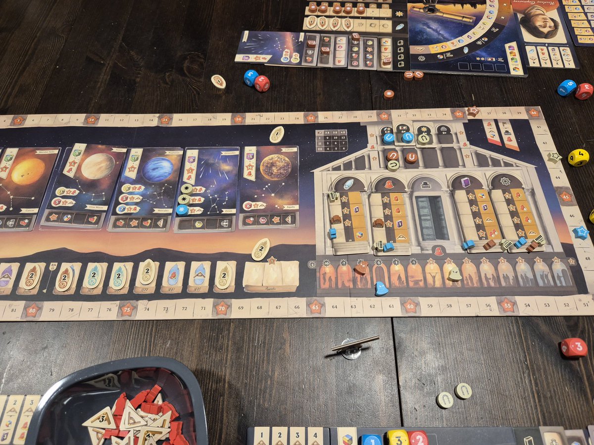 BoardGameMike's tweet photo. Galileo Galilei with 3 play. I missed a rule and lost lots of points. https://t.co/GprGXOod80