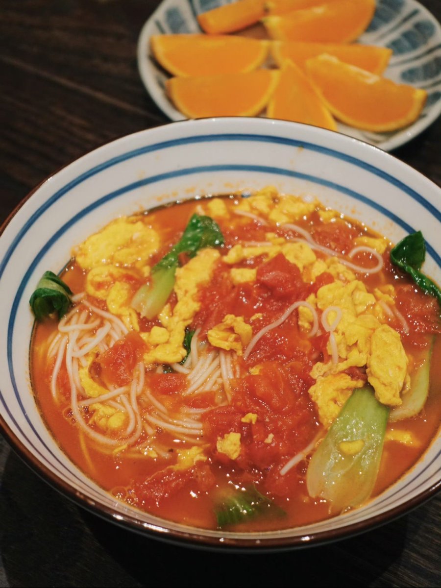 LaurenBuggie's tweet photo. [Homemade tomato egg noodles just hit different—quick, cozy, and tastes exactly like home ]， https://t.co/0naTCqE0zH