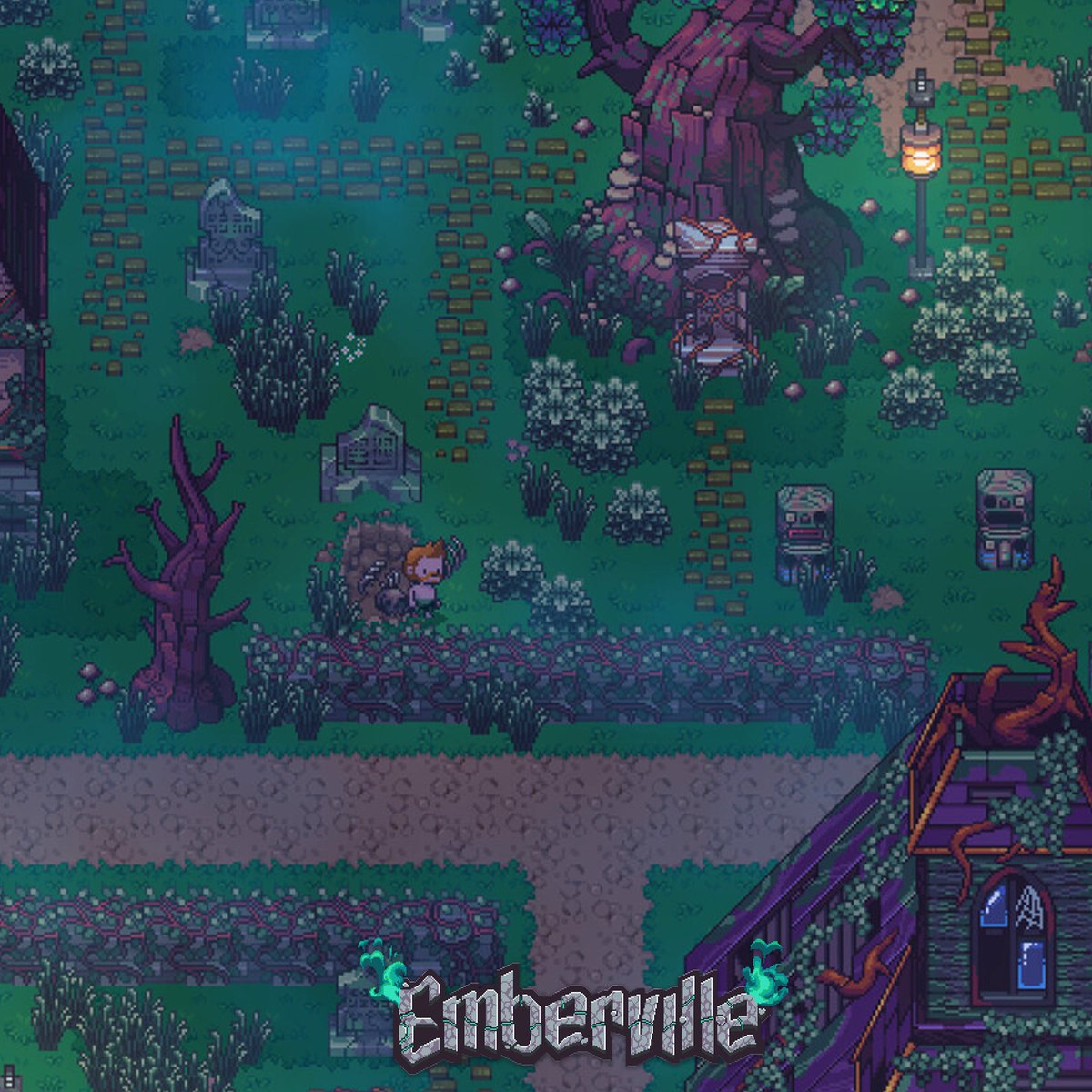 EmbervilleGame's tweet photo. Here lies the resting ground of those who did not live long enough to play Emberville in early access. https://t.co/3tTC4IoYnK