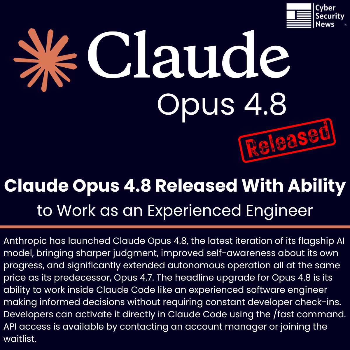 Claude Opus 4.8 Released With Ability to Work as an ...