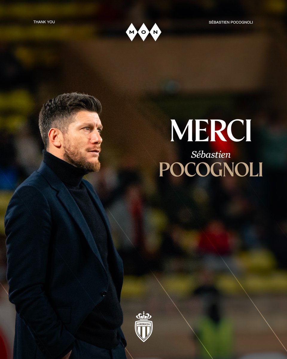AS_Monaco's tweet photo. L’AS Monaco annonce le départ de Sébastien Pocognoli. 

Le Club souhaite remercier Sébastien Pocognoli et son staff pour leur engagement total avec l’AS Monaco, et leur souhaite le meilleur pour la suite.