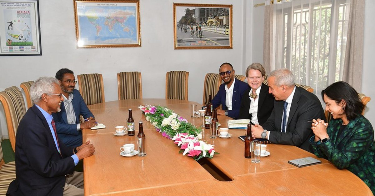 shabait's tweet photo. UNESCO Delegation Meets Senior Government Officials

A UNESCO delegation met with senior Government officials today, 28 May, and discussed bilateral cooperation and issues of mutual interest.

The delegation, led by Mr. Mohamed El Faranawy, Acting Assistant Director-General (ADG/AI) of UNESCO, and comprising Ms. Louise Haxthausen, UNESCO Regional Director for East Africa, met and held talks with Mr. Osman Saleh, Minister of Foreign Affairs; Mr. Yemane Gebremeskel, Minister of Information; Dr. Halima Mohammed, Minister of Education; and Ambassador Zemede Tekle, Commissioner of Culture and Sports. The discussions focused on the sectors of education, documentation of Eritrea’s rich historical and intangible heritage, as well as experience sharing in digital science and Artificial Intelligence in education and information.

At the meeting, in which Ms. Nahla Valji, UN Resident Coordinator in Eritrea, took part, consensus was reached to develop and strengthen the existing cooperation. #Eritrea