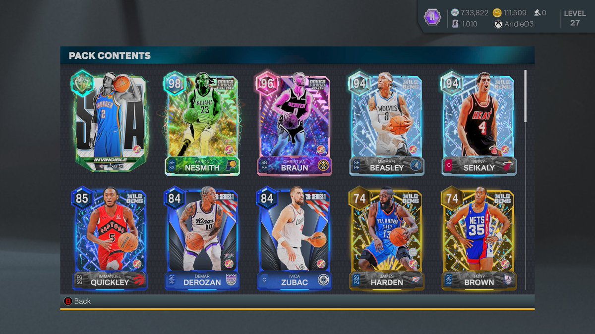 Andy_O4's tweet photo. Quick-opened all the festival packs I picked up. That's all my pack luck for #nba2k26 lol. #SGA #myteam https://t.co/38PF1nDQpR
