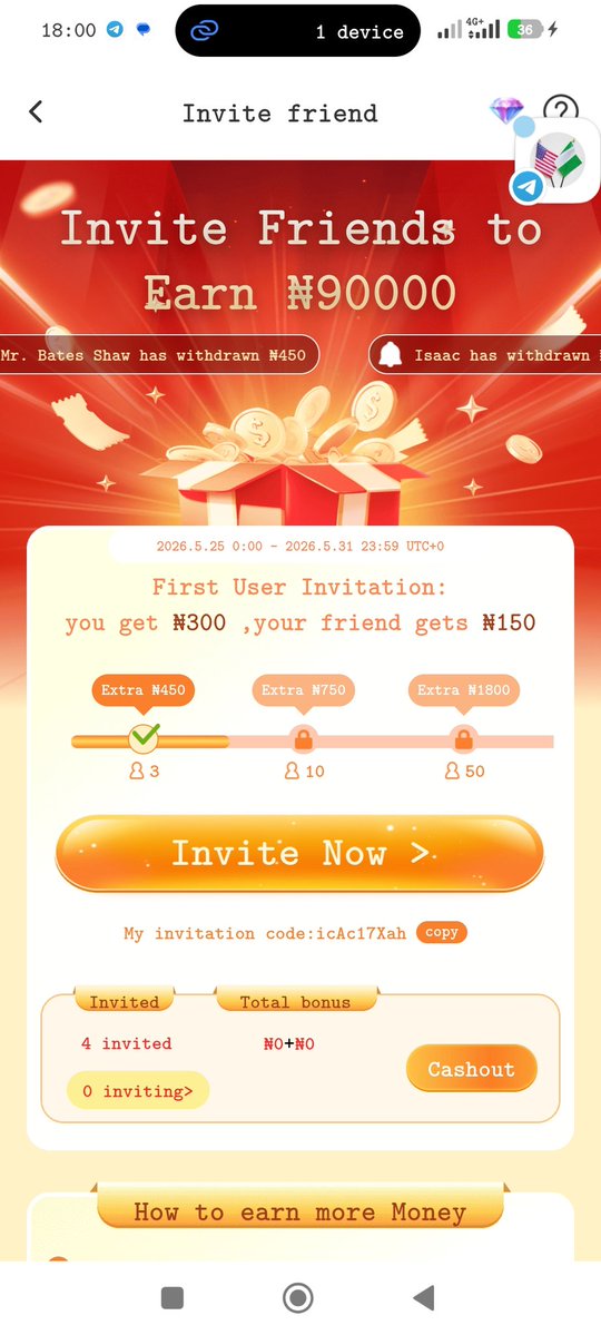 FlashpeeDWave's tweet photo. Download HiFami with my invitation code icAc17Xah. You get ₦15000 and more!

 https://t.co/CceWyhqoew
We are getting there.... 

Help me reach a target. 
All you need to do is ;
- Download the app using my invitation code
- Keep tapping till you get #15,000 https://t.co/UVSQFm6qdg