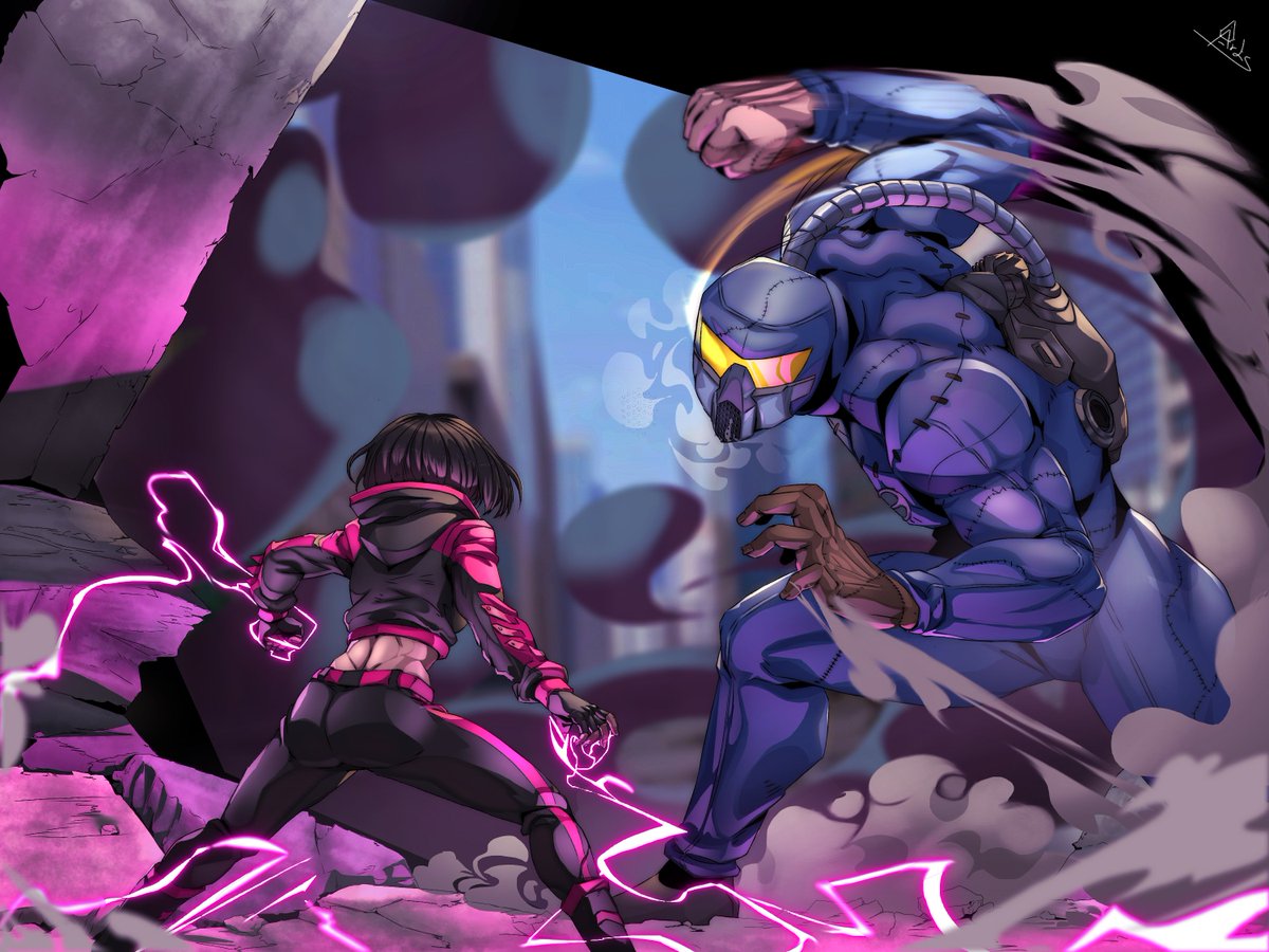 SentinelCorps45's tweet photo. Sapphire City’s Onryo, Rai, faces off against Catalyst’s monstrous creation, 1818. Rage-fueled lightning vs twisted science. Who will survive the clash?
Drawn by Al3xkiller47
#superhero #sentinelcorps #oc #commission #indiecomics https://t.co/htI9WXW75O