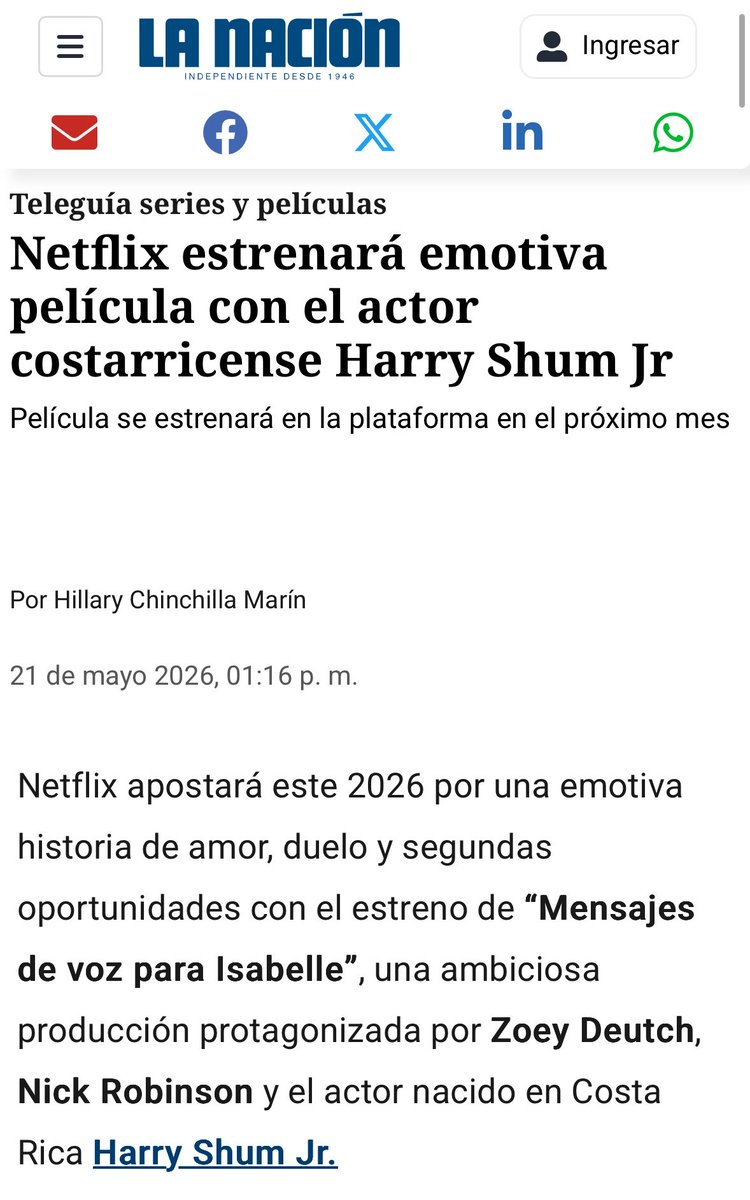 ShayGlz's tweet photo. Netflix estrenará emotiva película con el actor costarricense Harry Shum Jr https://t.co/YmxEpeF8NL

~~~~✨✨✨✨✨✨✨~~~~ https://t.co/pdIc8TyWx3