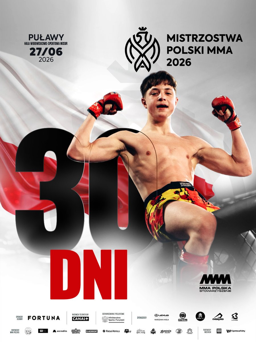 MMAPolska_Org's tweet photo. Odliczamy dni do Mistrzostw Polski MMA 2026 🔥

Zapisy: https://t.co/Pu9xPXHmmJ

Sponsor główny: @eFortunapl https://t.co/bNPsIwYfVG