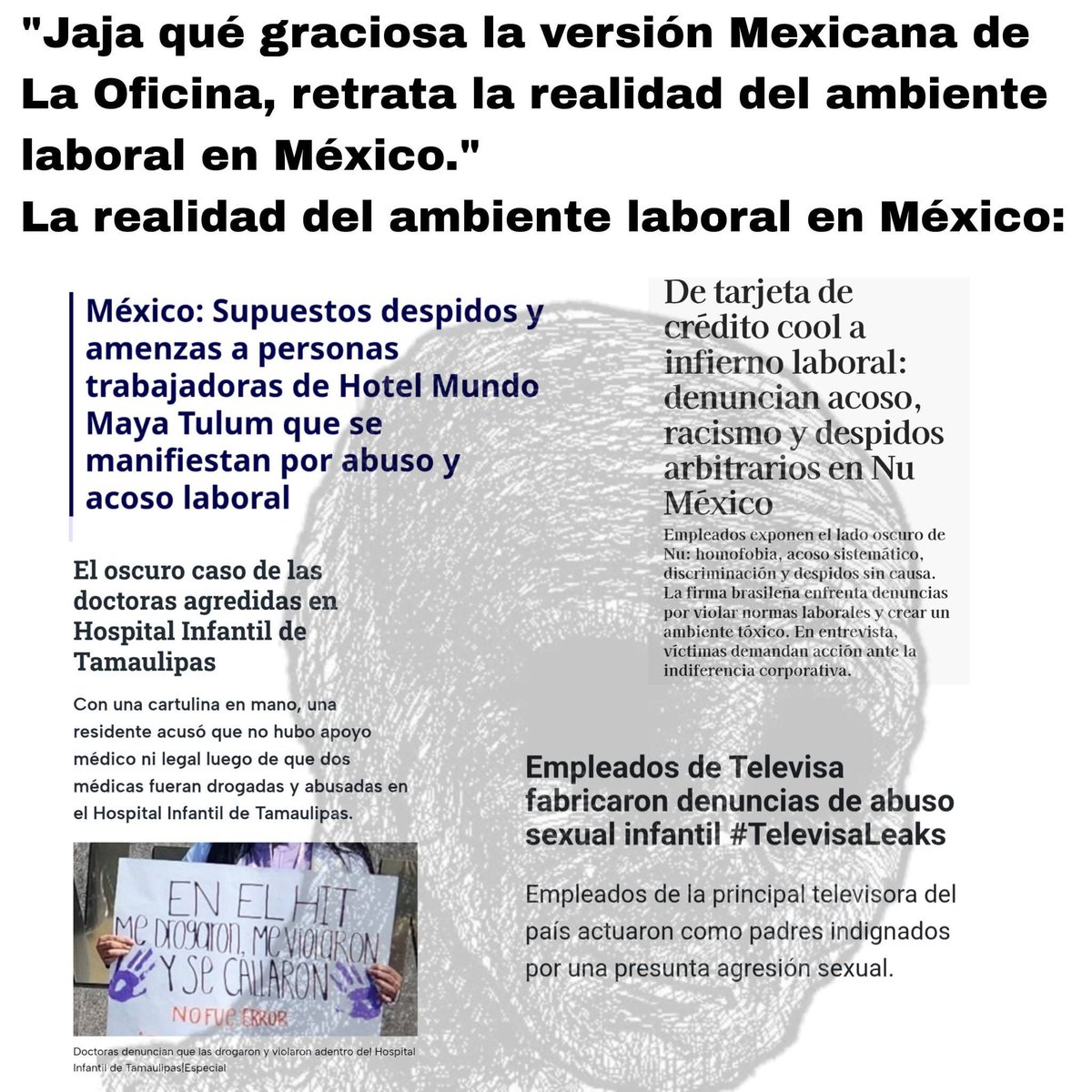 Chetoficial's tweet photo. ¿Me creen si les digo que cuando trabaje de albañil por un sueldo mucho menor al mínimo el ambiente laboral estaba menos de la vga que cuando trabaje en el @DIFGUADALAJARA? Así de ogt es el ambiente laboral en México. https://t.co/2xAA3yhT73