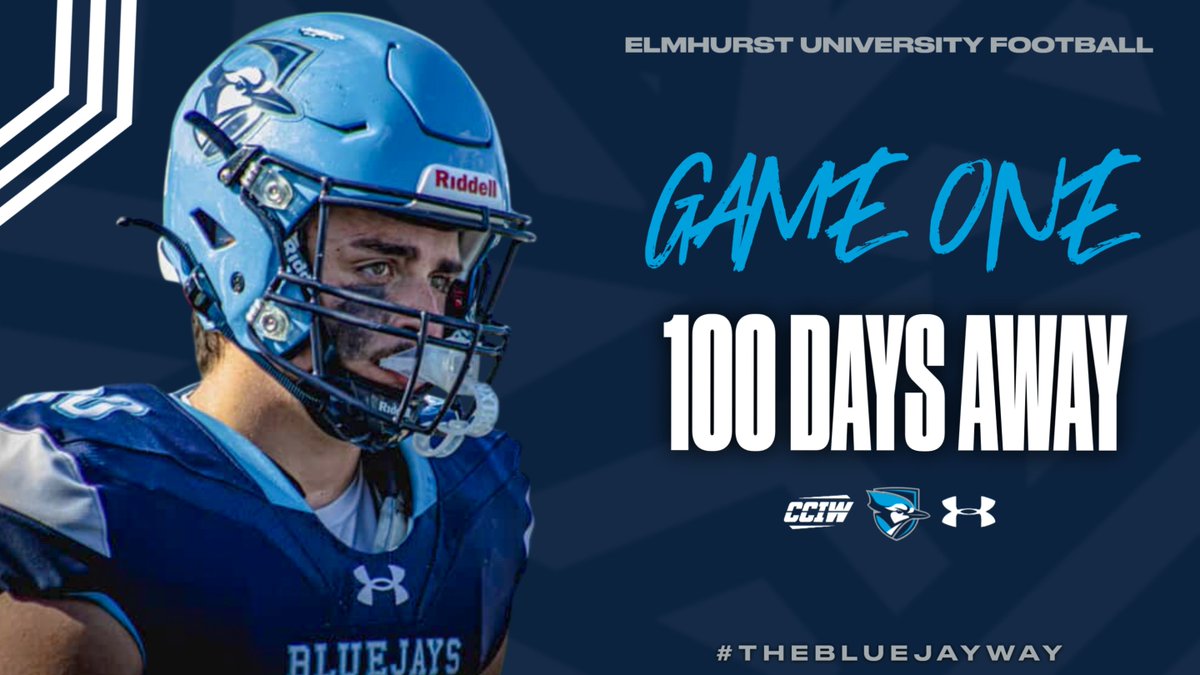 ElmhurstU_FB's tweet photo. 100 days until Kickoff!

#THEBLUEJAYWAY https://t.co/KyvSW09eKj