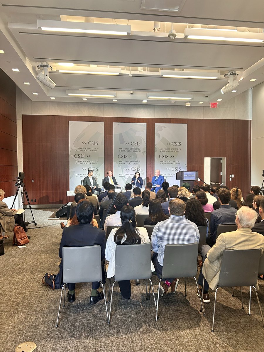 CSISIndiaChair's tweet photo. Packed room! Senior Adviser and Chair Rick Rossow is joined by Dr. Tanvi Madan, Luke Collin, and Dr. Nishank Motwani to discuss the Quad, its recent Foreign Ministers Meeting in Delhi, and its future priorities! 

Live here: https://t.co/dNkes3fFTo https://t.co/pNEtsh7qjw