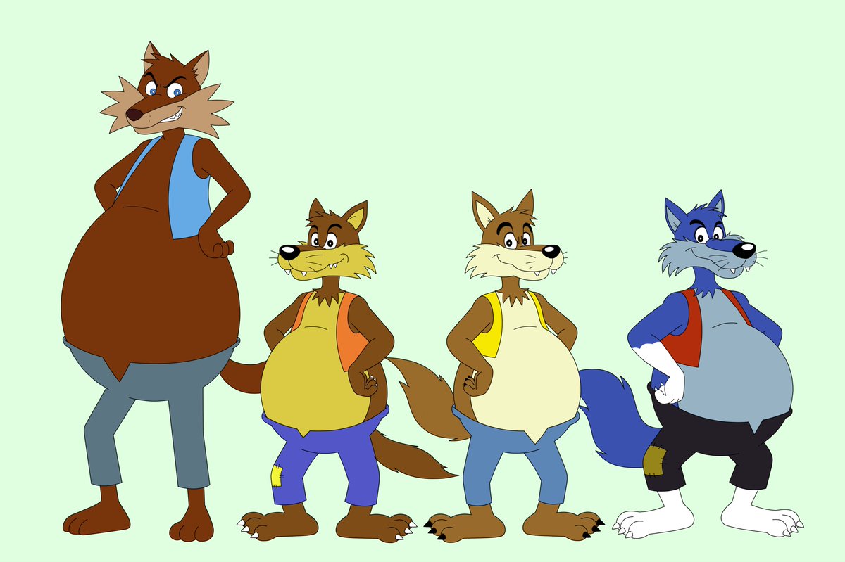 biglenn2's tweet photo. A new comm I made with big bad wolves. https://t.co/yZgKMPEekf