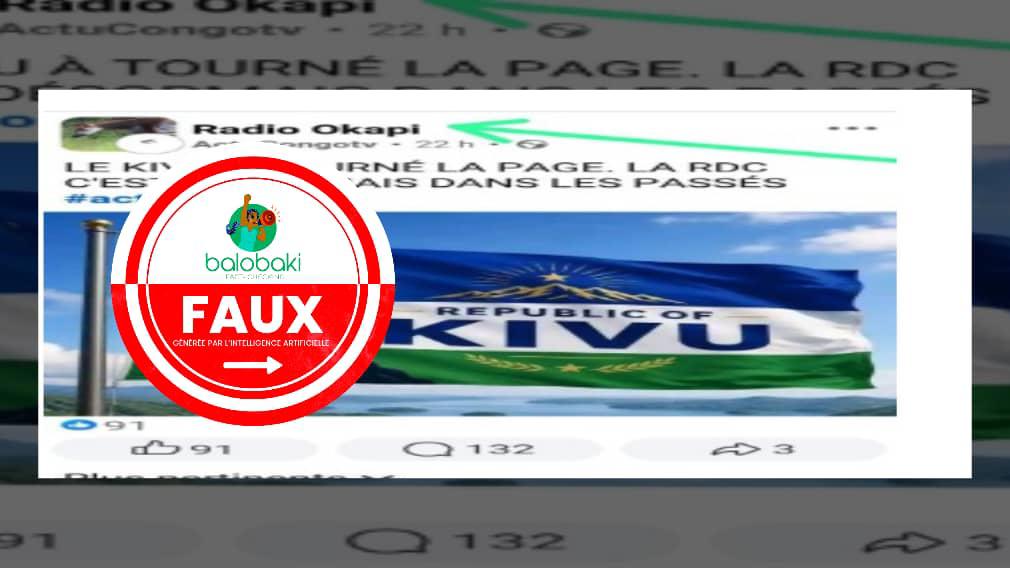 BalobakiCheck's tweet photo. ❎Une photo créée par l’IA prétend montrer le drapeau de la “ Republic of Kivu” dans la partie orientale du Congo https://t.co/ut4CRs3BEP https://t.co/BlFLseXj3A