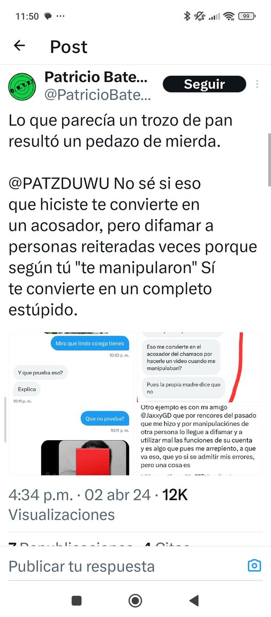 PATZDRV's tweet photo. Funaron al acasodor de jairo beta 
El hdp hace un tiempo se unió con un cpero que expuse a difamarme a decir que según yo había provocado el intento de suicidio de un niño de 11 a pesar que la propia madre del niño me defendió diciendo que eso no fue asi
Se hizo justicia al final https://t.co/Sl211qqcwA