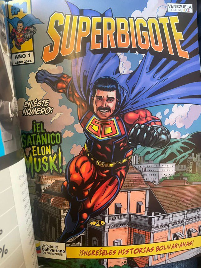 darwindesign1's tweet photo. Alguien que le pueda enviar el comic de Superbigote como correspondencia a Maduro a la carcel para que se entretenga un poco leyendo. https://t.co/Nax3aNxhCm