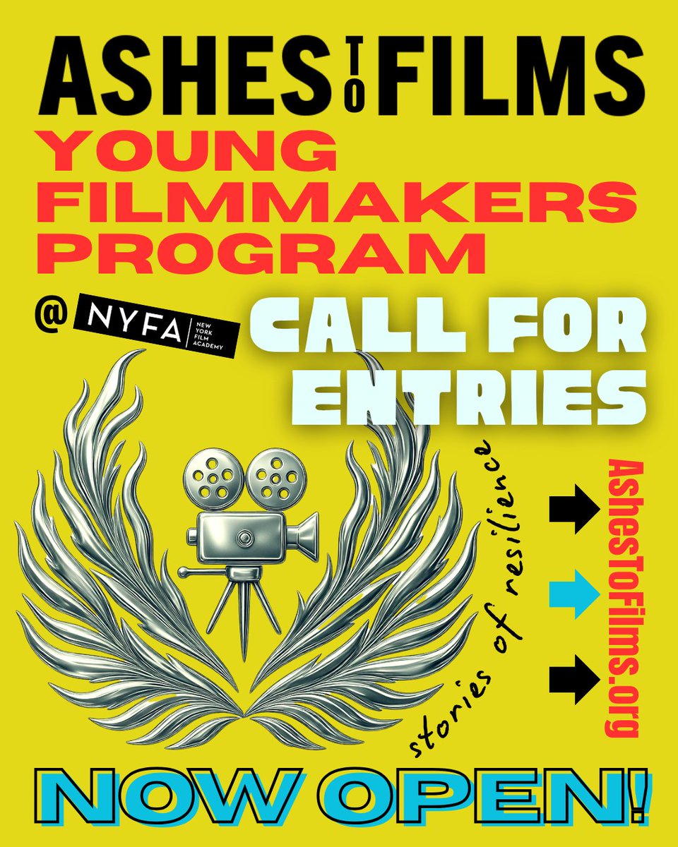 LARisesTogether's tweet photo. Applications are now OPEN!

If you are between the ages of 14-18, were impacted by the 2025 LA Wildfires, and want to make your own short film, this opportunity is for you.

Eligibility information and application details are at the link in bio and on https://t.co/jSe6xaRo9O.

#CreativeRecovery #AshesToFilms