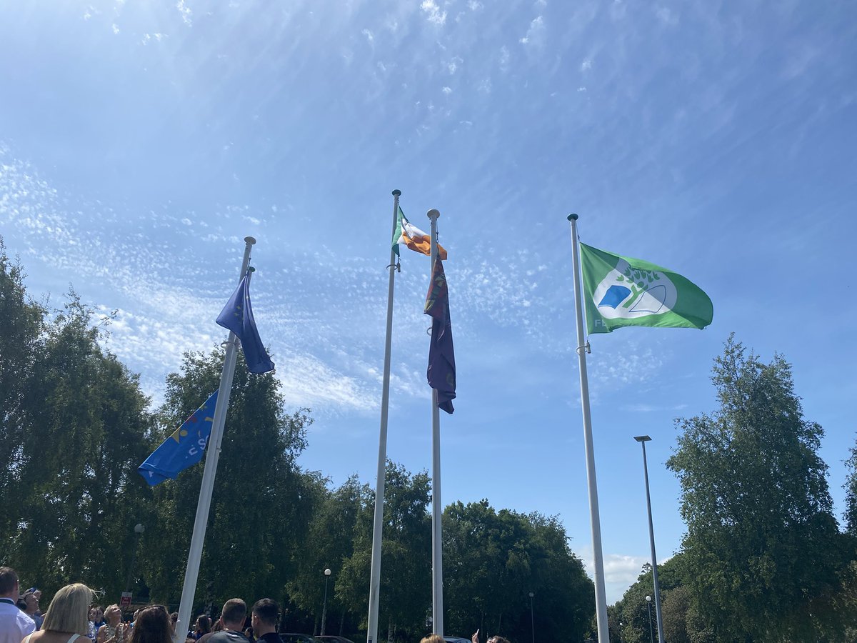 CllrFranTimmons's tweet photo. I Attended Colaiste Bride First Post-Primary Active Flag Presentation to @Colaistebride today! First secondary school in Ireland! Well done! https://t.co/UIGxwW4v5C