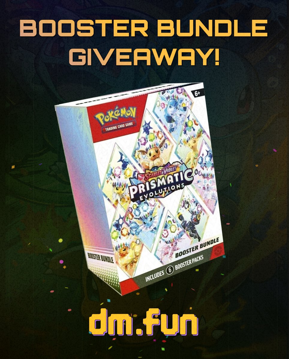 dmdotfun's tweet photo. ripping packs all summer on dmfun

we are the only social gacha machine on solana where other users can see everything thats pulled directly in the chat

the number of packs pulled is going exponential & to celebrate, were hosting a sealed prismatic evolution giveaway in our app

spin the gacha machine at least 10 times within the next week to enter the giveaway

winners will be announced on our dmfun X account as well as within the official pokemon chat

the nft will be sent to your dmfun profile

bonus points if you post what you pull and tag our account