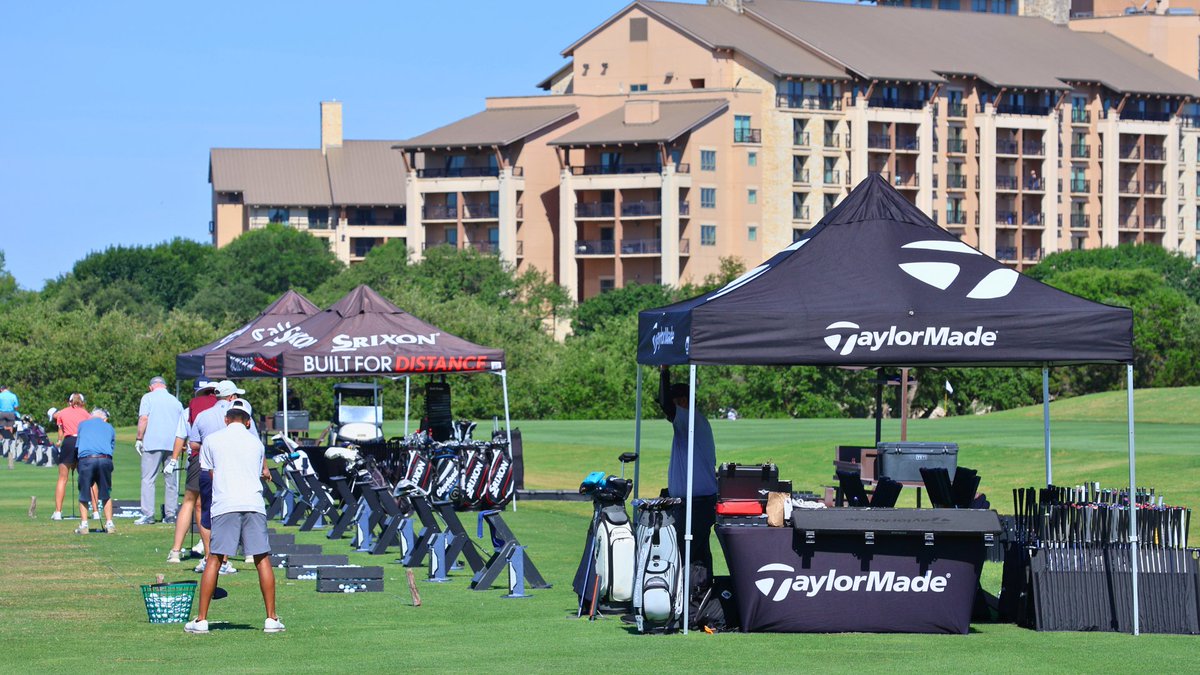 TPCSanAntonio's tweet photo. Thrilled to welcome TaylorMade, Srixon, and Callaway to TPC San Antonio today for the first of many summer fitting experiences. Great seeing our Members get geared up and ready for summer golf! https://t.co/E1iK3vc03R
