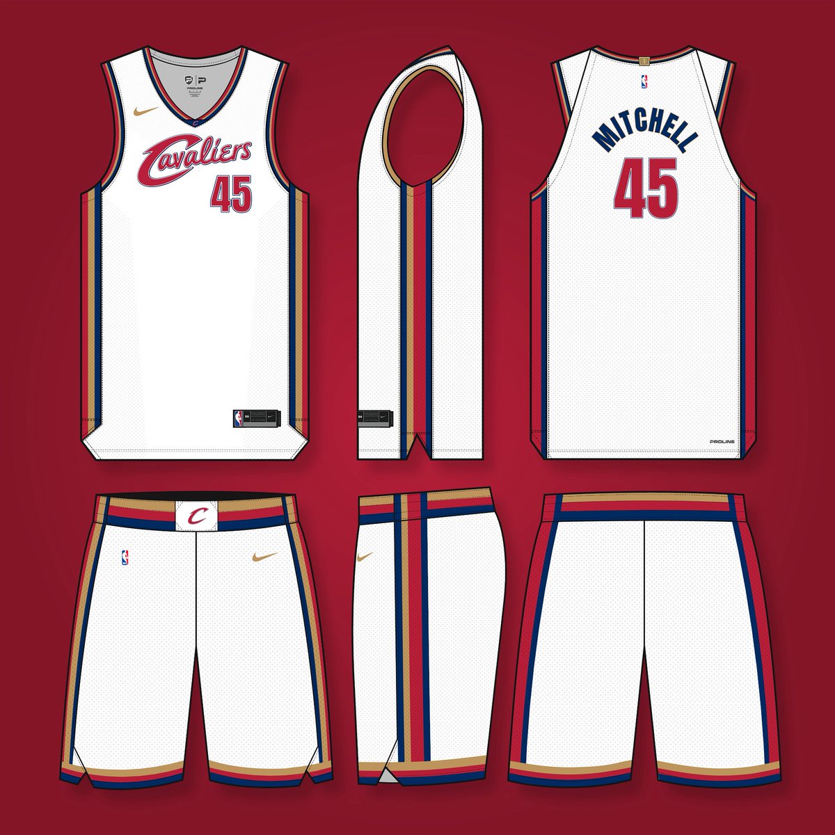 Clevelandstimbo's tweet photo. Cavs uniform redesign! I wanted to capture the spirit of the mid 2000s while adding a modern twist. The blue alternates are a sort of Cav-Fanatic uniform, with design choices from a wide variety of uniforms. For a fun bonus I made an Ohio themed City Edition set. Enjoy! https://t.co/lsCMOfO1Tn