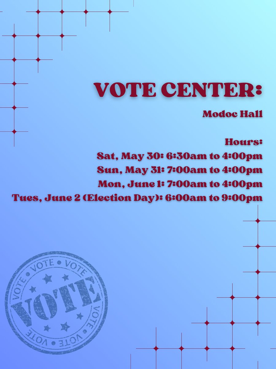 SacStatehhs's tweet photo. Sacramento State is proud to once again serve as a voting site for our campus and surrounding community for the upcoming California primary election on Tuesday, June 2. If you are registered to vote in Sacramento County, you can vote at Sac State! https://t.co/gcev7Zvrne