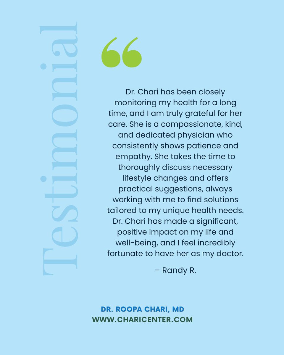ChariCenter's tweet photo. Thank you so much for your kind words, Randy —we truly appreciate your trust and are honored to be part of your health journey. 💚

760-230-2711
https://t.co/zRbiaEzfVM 

#ChariCenterofHealth #California #Florida #FunctionalMedicine #PatientAppreciation https://t.co/qaAke0fHXN