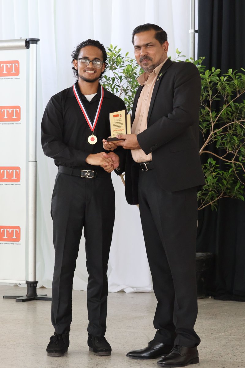 CARDIcaribbean's tweet photo. Rewarding youth excellence in agriculture! 🌾

CARDI's proud to support the ECIAF/UTT Class of 2026 Awards. Congrats to our sponsored awardees: Isaac Greenidge, Donte Bastaldo, &amp; Jadon Ramlogan!
CARDI ED Ansari Hosein was there to celebrate the future of regional ag. 🎉👏
📸: UTT https://t.co/5dMLMPX3jN