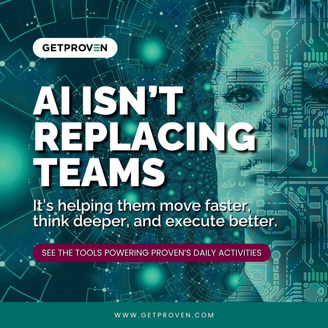 getproven's tweet photo. AI isn’t replacing teams, it’s reshaping how they work.

Instead of doing the work for us, it helps teams move faster, think deeper, and execute with more clarity.

See the tools powering Proven’s daily activities in action: https://t.co/Qq3A0Ty5ti

#ArtificialIntelligence https://t.co/un8PjBrEVq